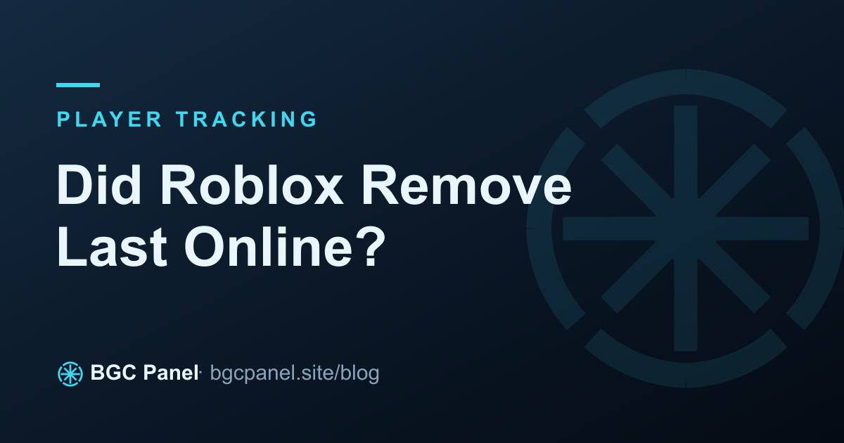 Illustrated cover for the BGC Panel guide on whether Roblox removed the last online feature